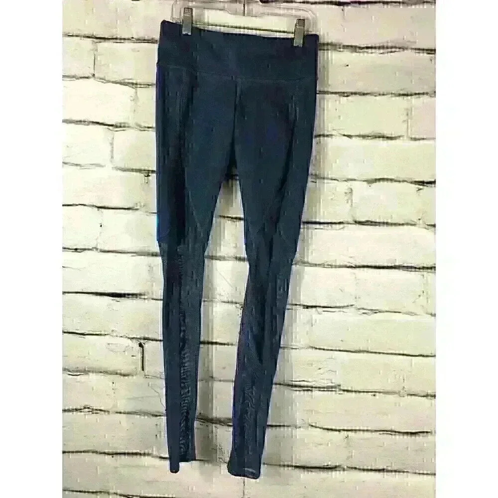 Alo Yoga Women's Size XS Teal Blue Mesh Leggings